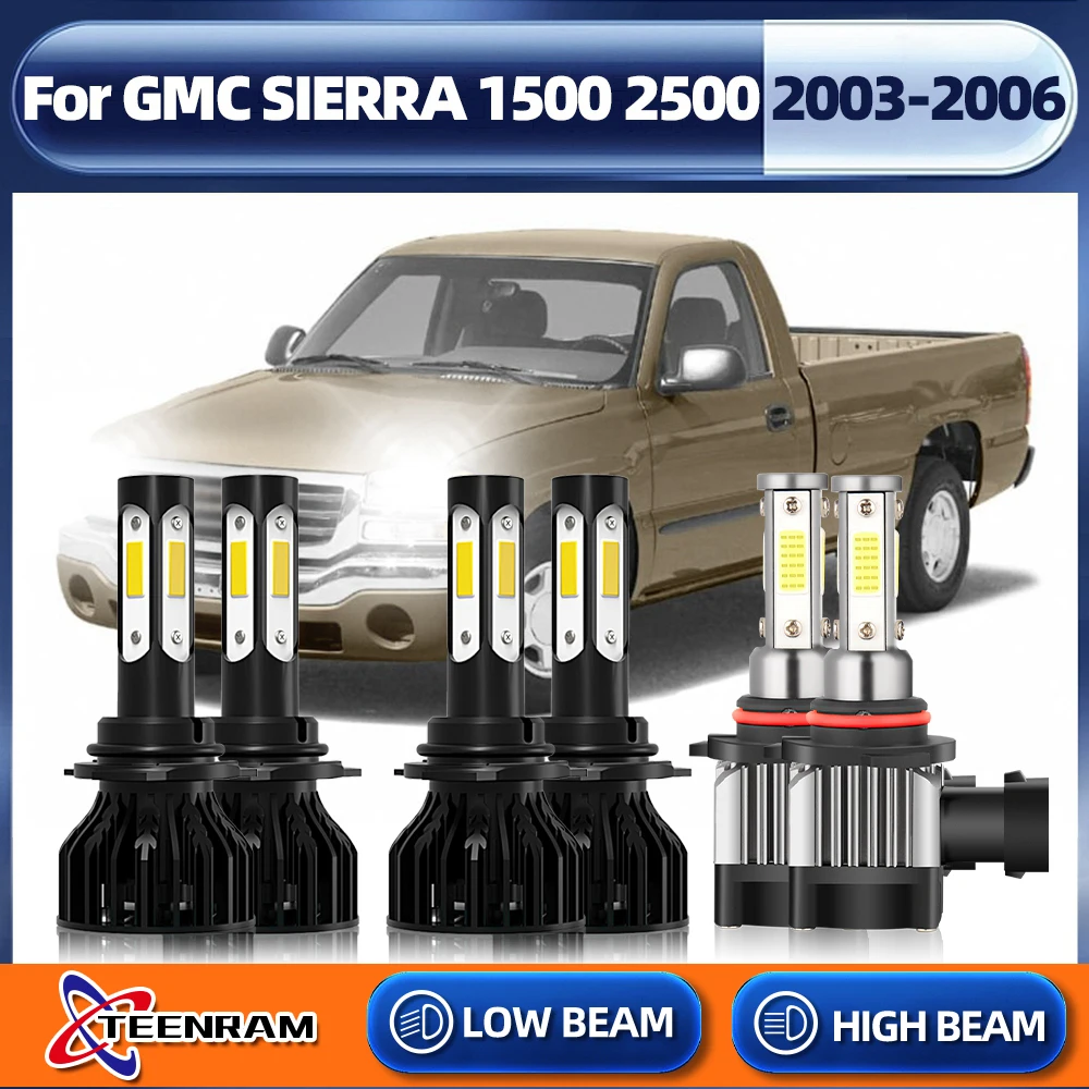 

Canbus LED Car Headlight Bulbs 60000LM Auto Lamp 9005 HB3 9006 HB4 Auto Fog Lights For GMC SIERRA 1500 2500 2003 2004 2005 2006