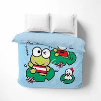 Cartoon frog Linens Duvet cover Quilt/Blanket/Comfortable Case lovely Dinosaur Bedding bedrooms  for kids baby child Blue