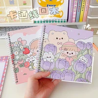 kawaii creative hand ledger student square coil this cute notebook girl heart grid notepad school stationery learning supplies