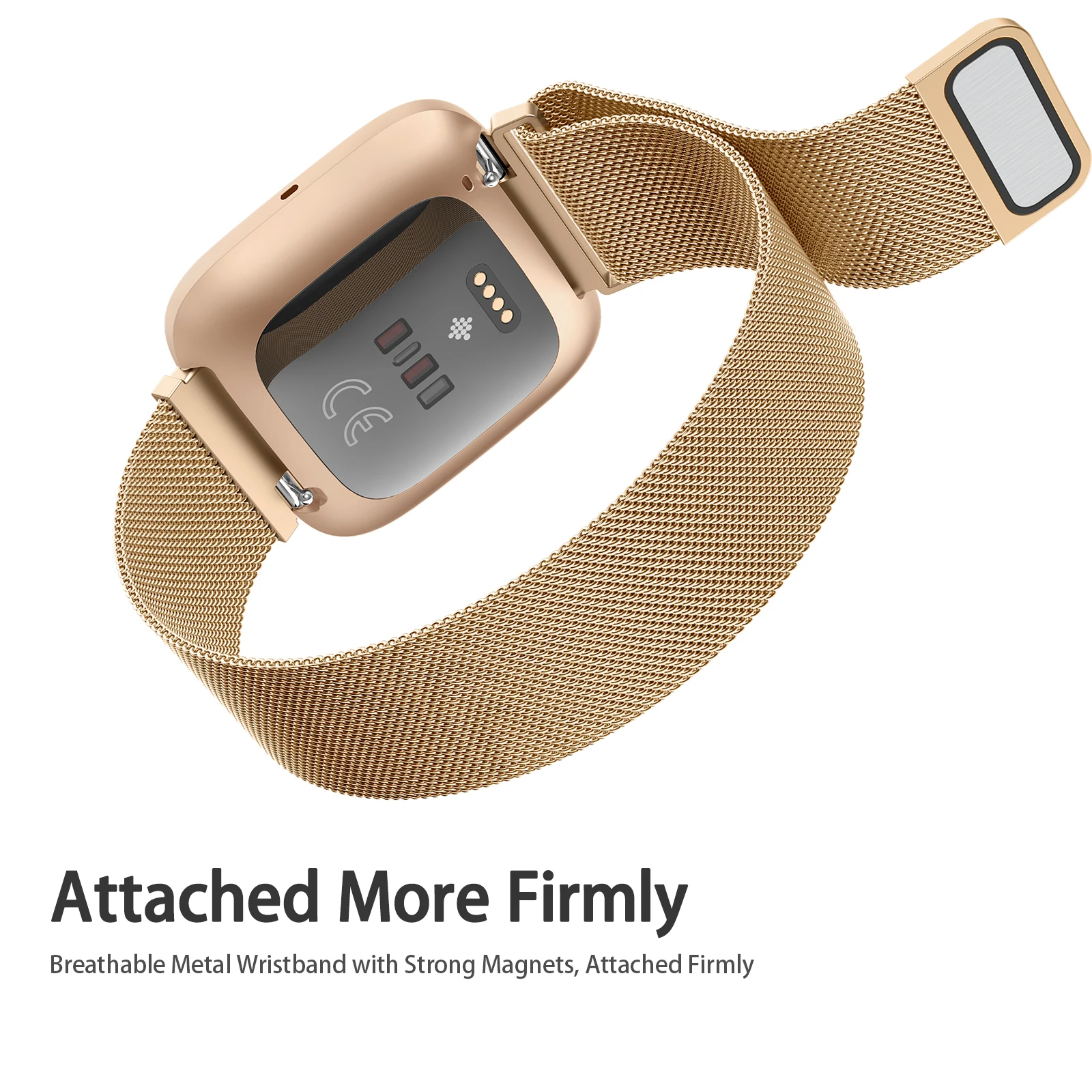 Metal Magnetic Watch Strap for Fitbit Versa 2/versa 3/Versa 4 Band Bracelet Wristband for Fitbit Versa Lite/Sense 2/versa Strap