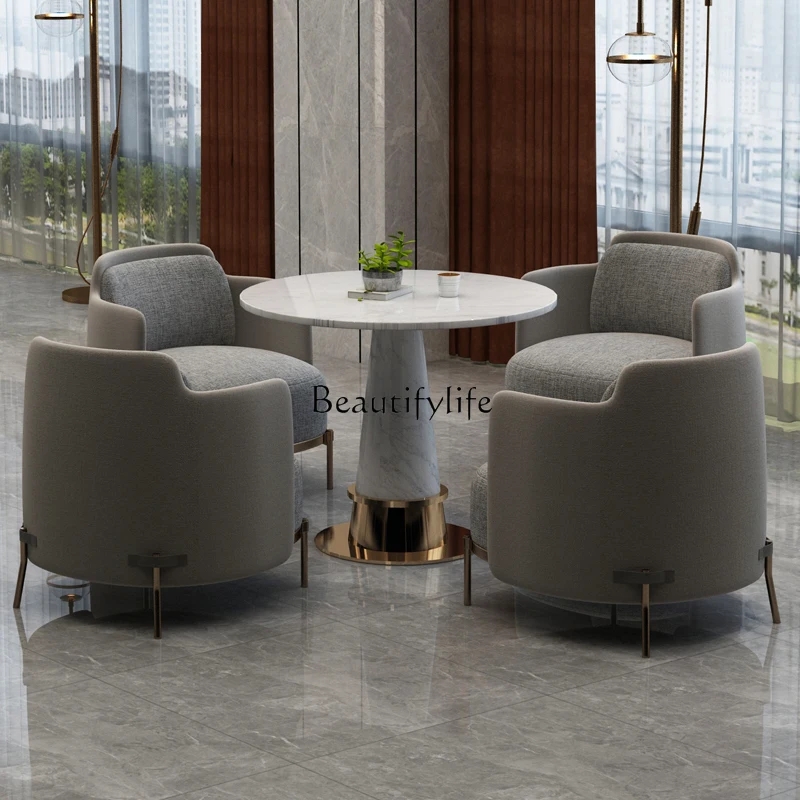 Мраморный стол для переговоров офис продаж конференц-зал кафе свет роскошный