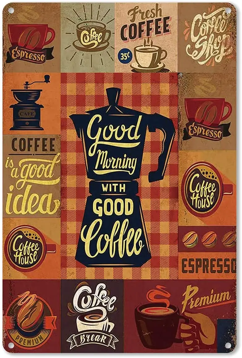 

Забавная кофейная цитата, металлический жестяной знак, фотография первого кофе, жестяной знак для офиса, дома, кофе, бара, идеи для декора по...