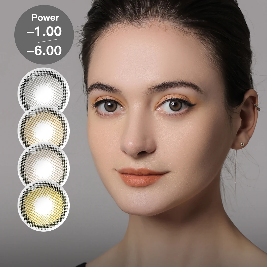 

Colored Lenses with Diopter 2Pcs Color Contact Lenses for Eyes Minus Eye Color Lens with Correction Myopia Prescription Contacts