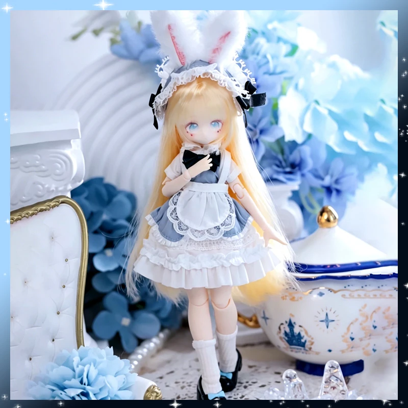 Фото Оригинальные коллекционные игрушки Mjd Momotale Rabbit Tea Party Spring Lily Of The Valley Whispers Series в стиле Kawaii, масштаб 1/8, для самостоятельной сборки. №2