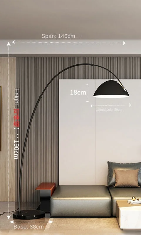 

Напольный светильник YANKE кованое железо черный/белый/золотой