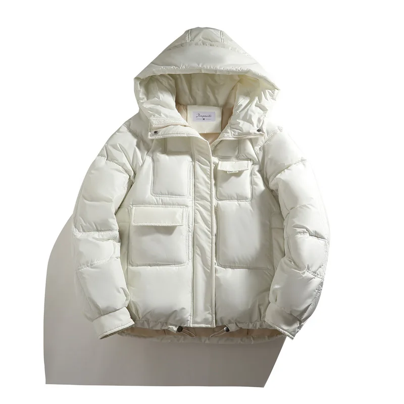 GRELLER New Short Winter Parkas Women Warm Down Cotton Jacket Female Casual Outwear Hooded Cotton-padded Winter Clothes Coat