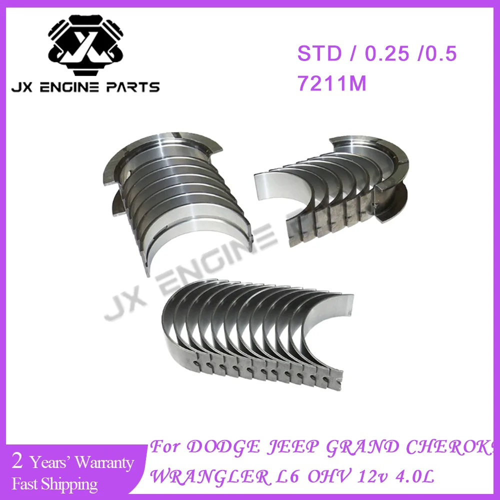 Фото Комплект подшипников главного шатуна двигателя ERH для JEEP 4.0 GRAND CHEROKEE WRANGLER L6 GAS 4.0L 96-06 STD 0,25 0,5 7211M №1