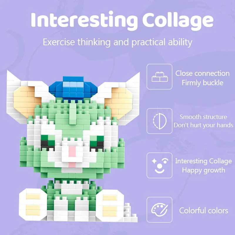 Милые куклы из мультфильма Диснея маленькие строительные блоки креативный