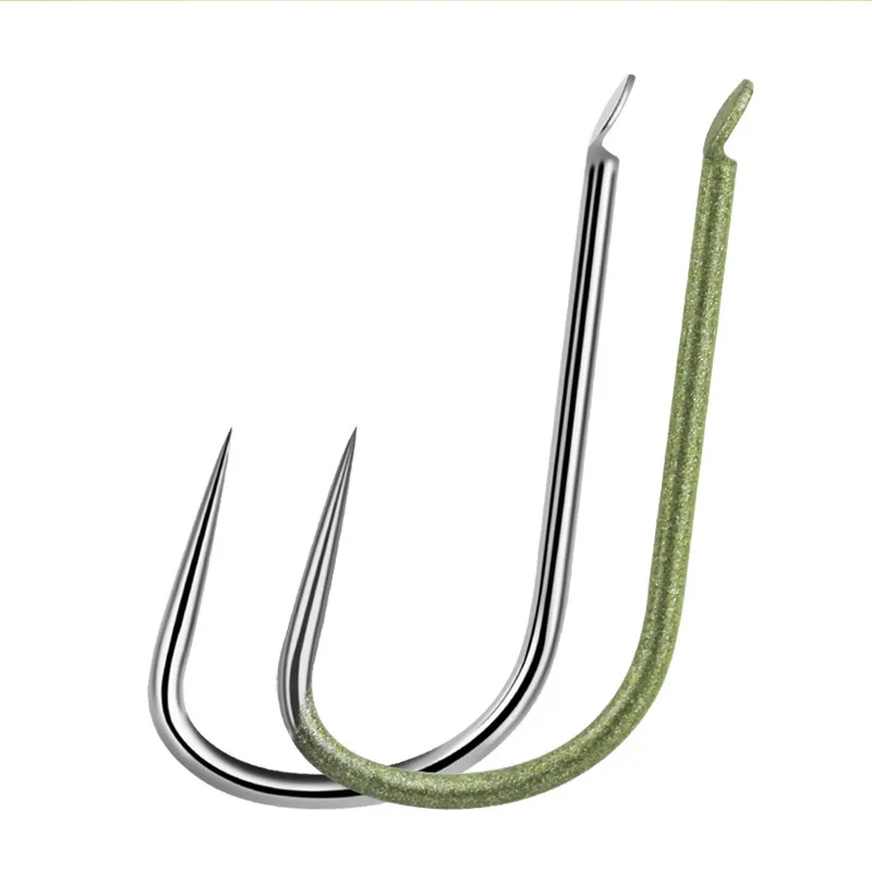 100/300/500Pcs High Carbon Steel Carp Fishing Hook Barbless Saltwater Fresh Water Fish Hooks Non-barb Hook 00018