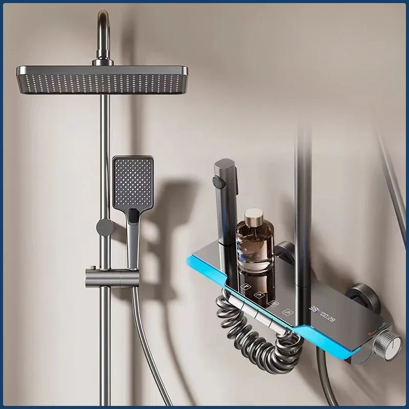 

Умная душевая система Grey с подсветкой