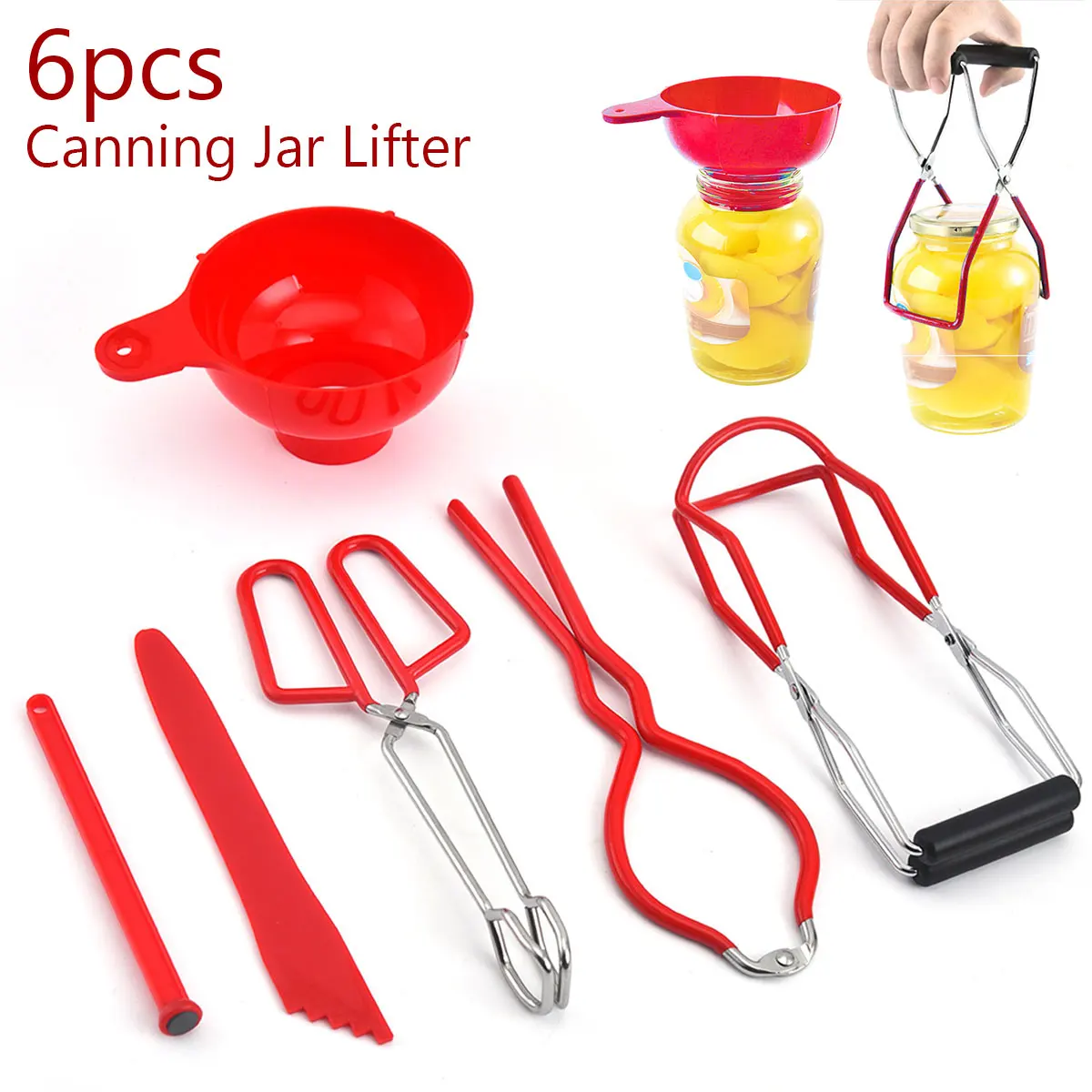 

6 шт. стартовый набор для консервирования из нержавеющей стали, профессиональная банка для консервирования, подъемник, Бытовые аксессуары