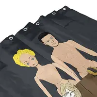 Шторка для душа с человеками, киской и хотдогом????#4