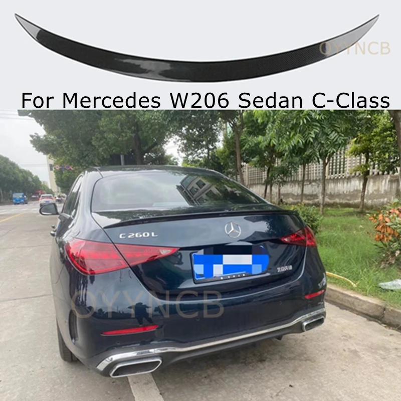 

Высококачественный спойлер из углеродного волокна для Mercedes W206 Sedan C-Class C200 C260 AMG Style Автомобильный задний спойлер 2021 +