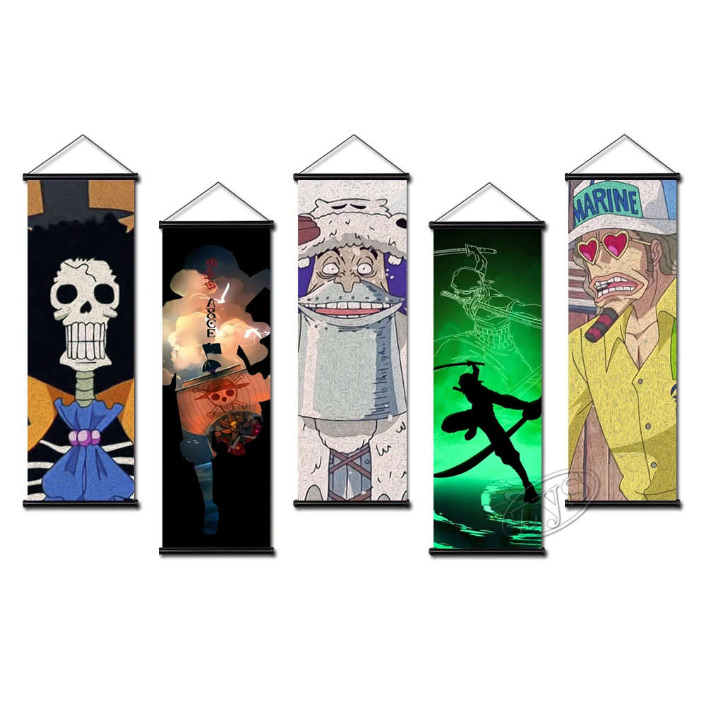 

One Piece Poster Hanging Scrolls Art Mural Roronoa Zoro Canvas Painting Wall Brook Picture Child Bedroom Home Cuadros Decoration