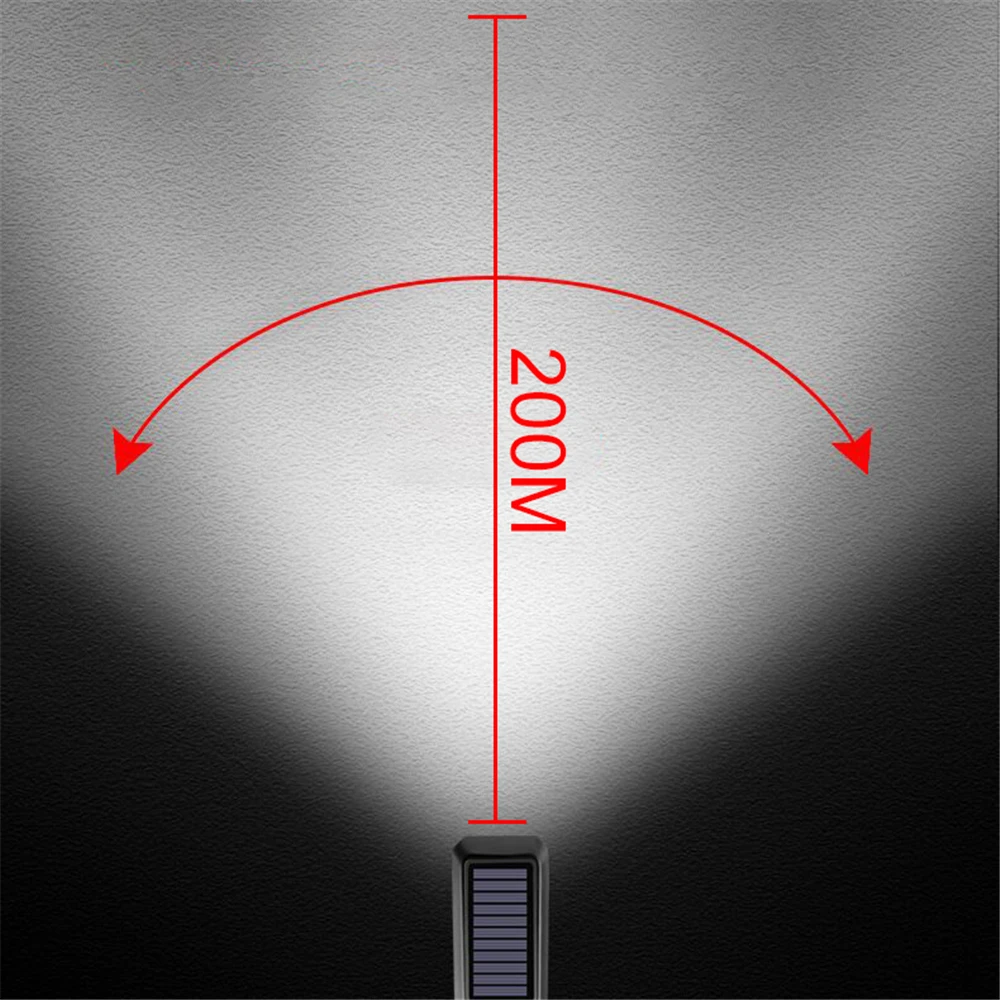 Велосипедный Головной фонарь 2 в 1 на солнечной батарее с зарядкой от USB