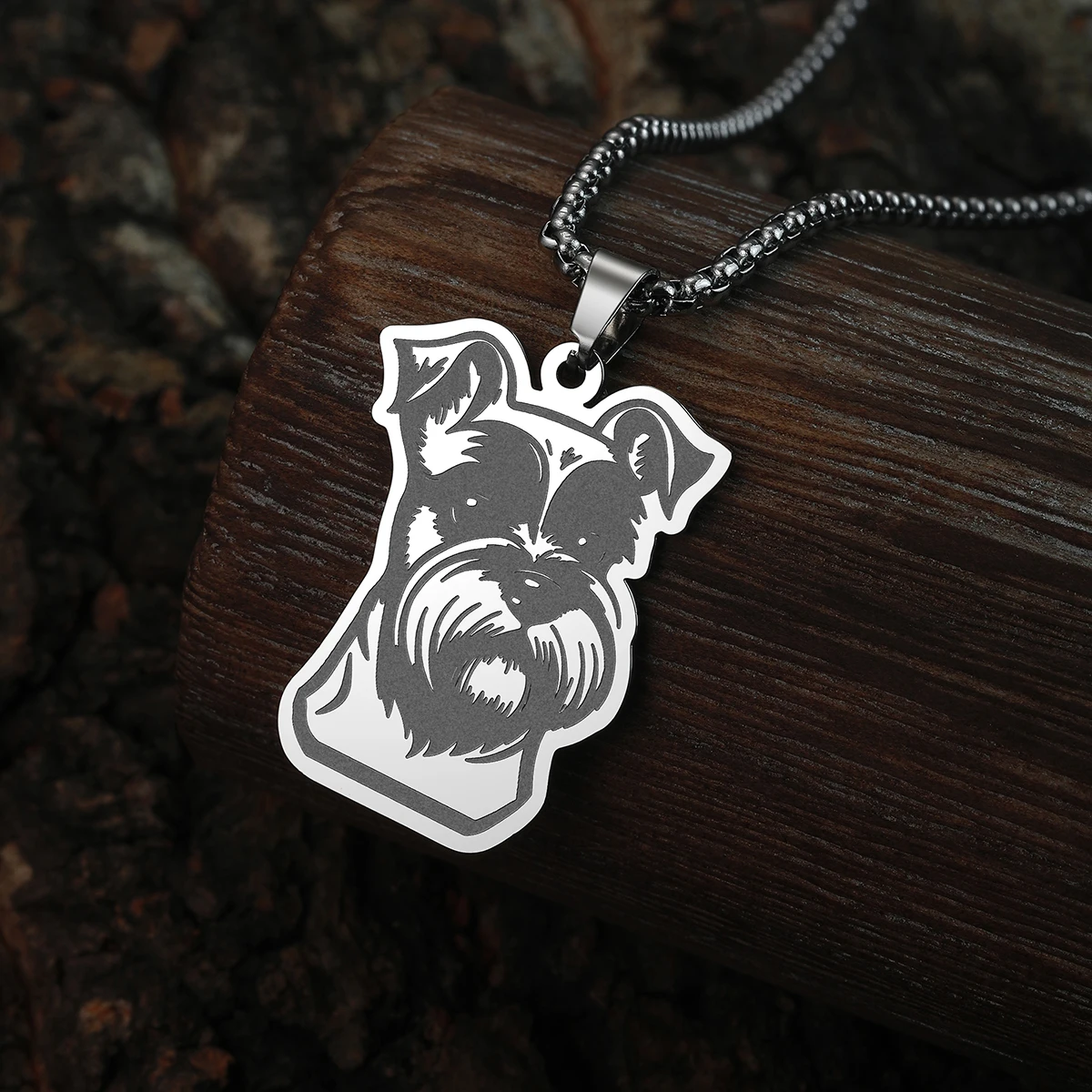 Милое миниатюрное ожерелье шнауцера для домашних животных с изображением собаки