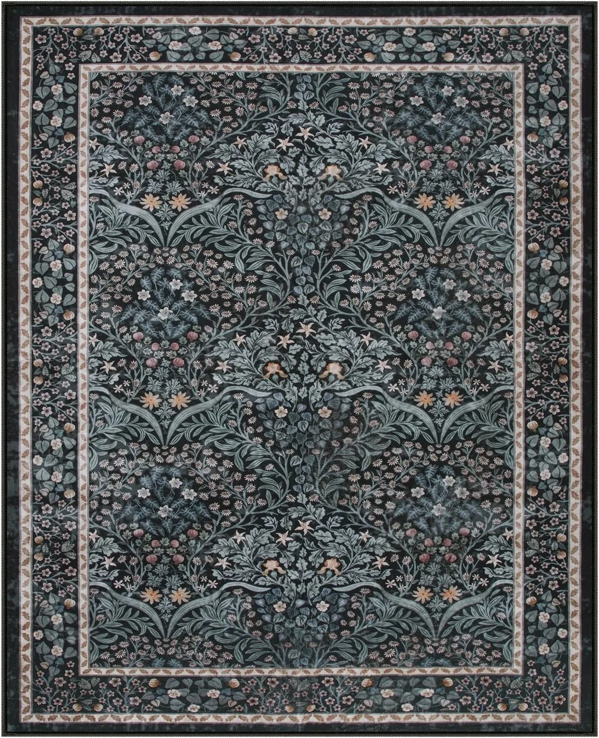 

Розовый классический ковёр из полиэстера для гостиной