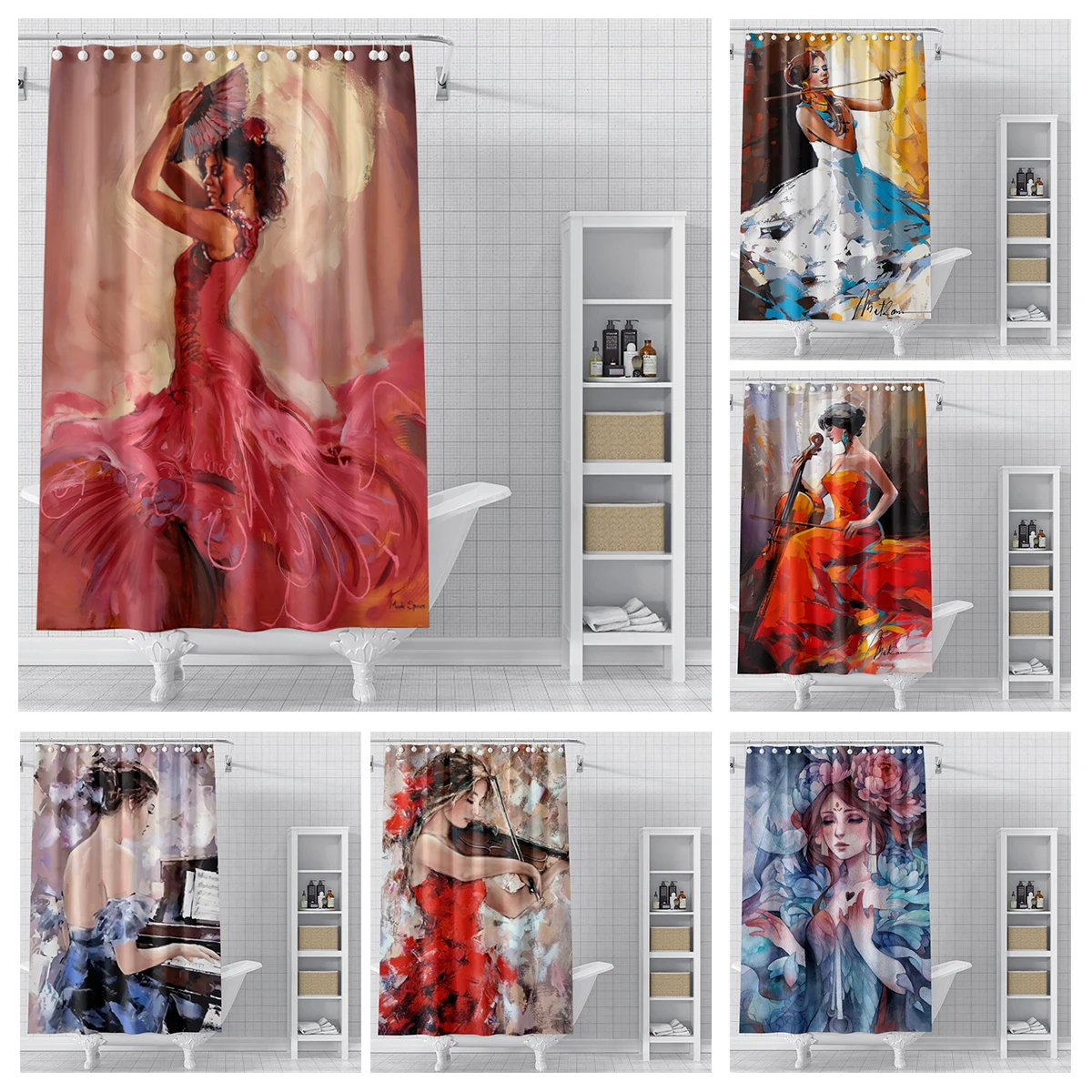 

Водонепроницаемая Штора для душа, 180x200 240x200