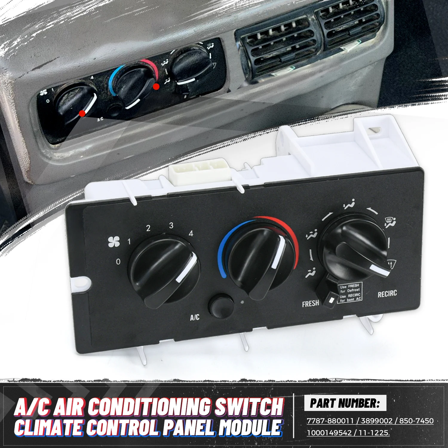 7787-880011 A/C ПЕРЕКЛЮЧАТЕЛЬ кондиционера модуль панели контроля климата для Mack CH613/
