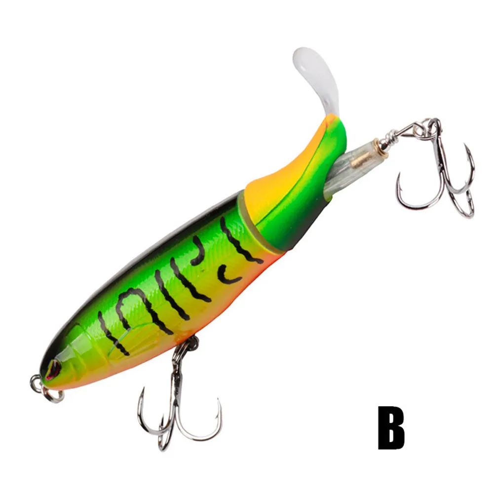 

Fishing Lure Bass Fishing Lures 13G/10CM With Rotating Spins Tail For Bass Trout Topwater Floating Hard Baits With Treble Hooks