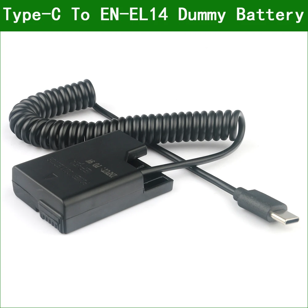 

EP-5a PD USB Type-C EN-EL14 Dummy Battery Power Adapter DC coupler For Nikon D3400 D3500 D5100 D5200 D5300 D5500 D5600 Df