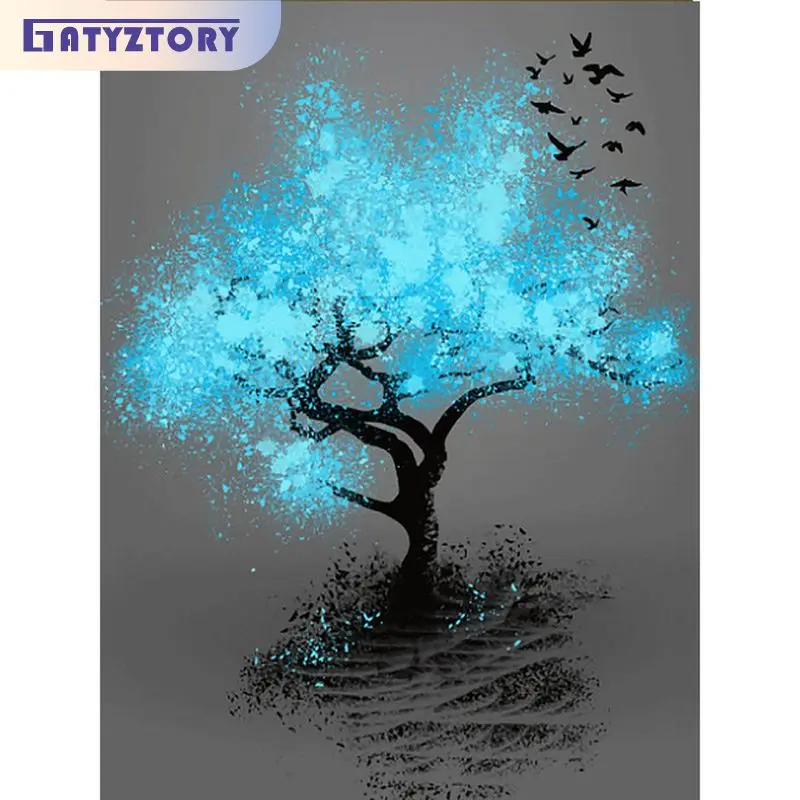 

GATYZTORY Modern Painting By Numbers Colorful Tree Decorative Paintings For Adults Diy Gift Artwork Picture Coloring Art Fantasy