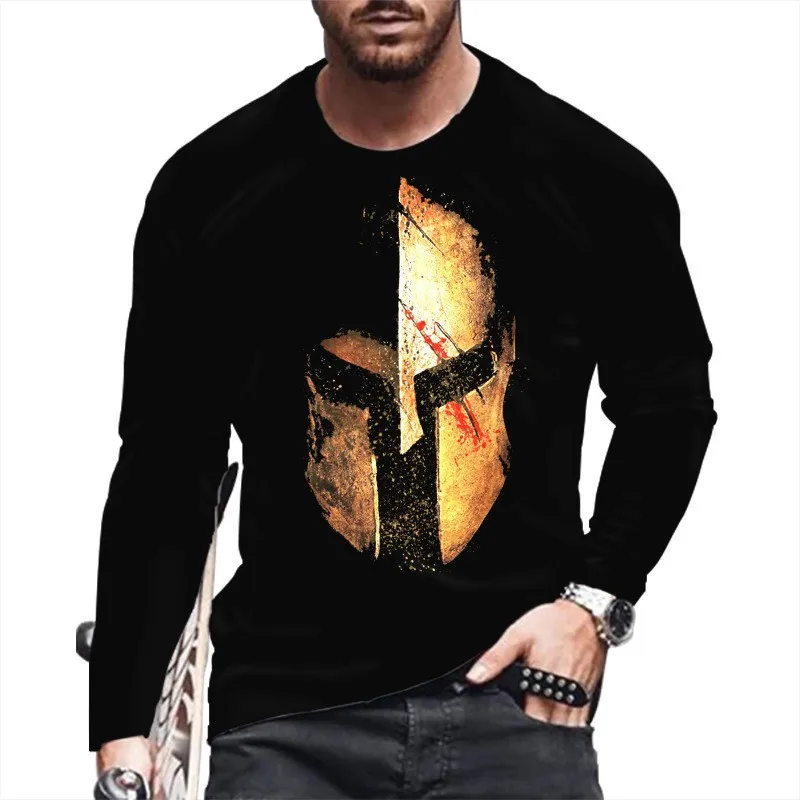 

Vintage Knight 3D Printed Long Sleeve T Shirt Men Women Chilren Tees Streetwear Baggy Retro T-shirt Comfortable Top Hombre Ropa