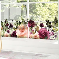 funlife flower waterproof glass film decorative removable window stickers frosted window film privacy self adhesive home decor