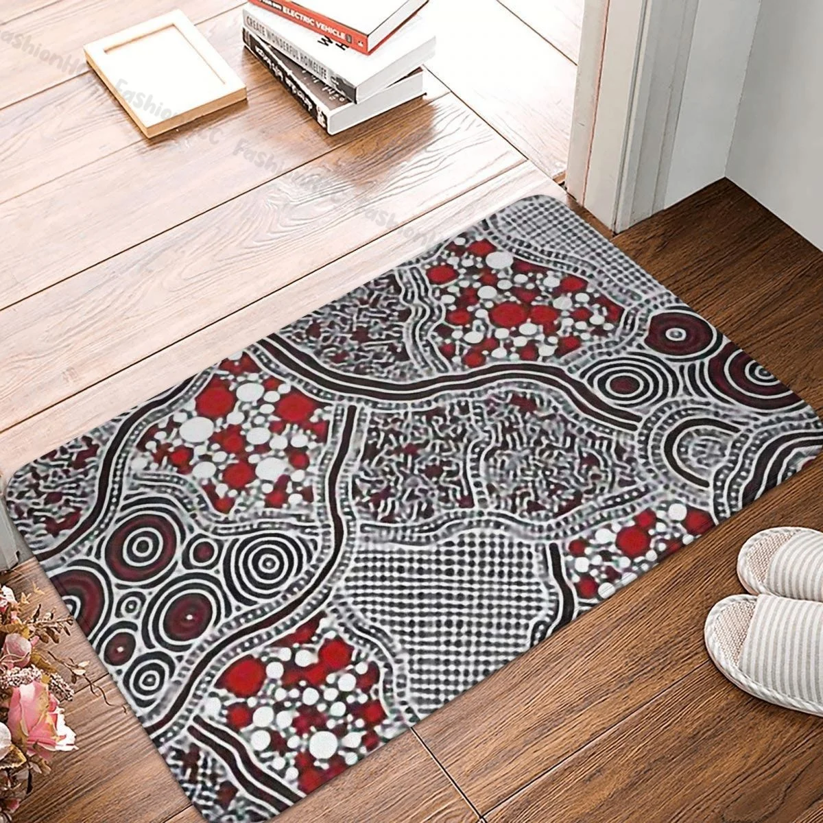 

Anti-Slip Doormat Bath Mat Australian Aboriginal Art Dot Balcony Carpet Entrance Door Rug Bedroom Decorative