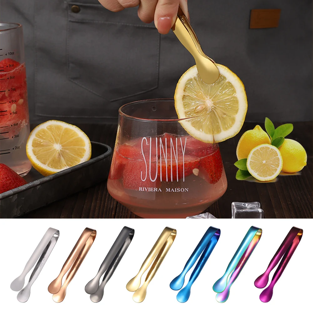 

304 Stainless Steel Ice Tong Ice Cube Clip Sugar Bread Food BBQ Clips Ice Clamp Tool Kitchen Serving Tong Bar Kitchen Gadgets
