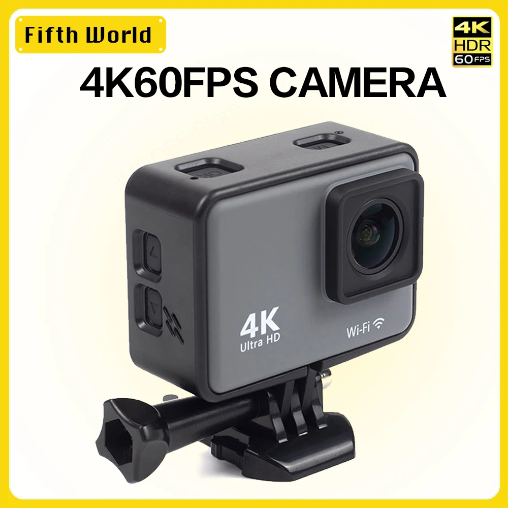 Купи 2023 NEW 4K/60FPS WiFi Anti-shake Action Camera With Remote Control Screen Waterproof Sport Camera drive recorder за 3,617 рублей в магазине AliExpress