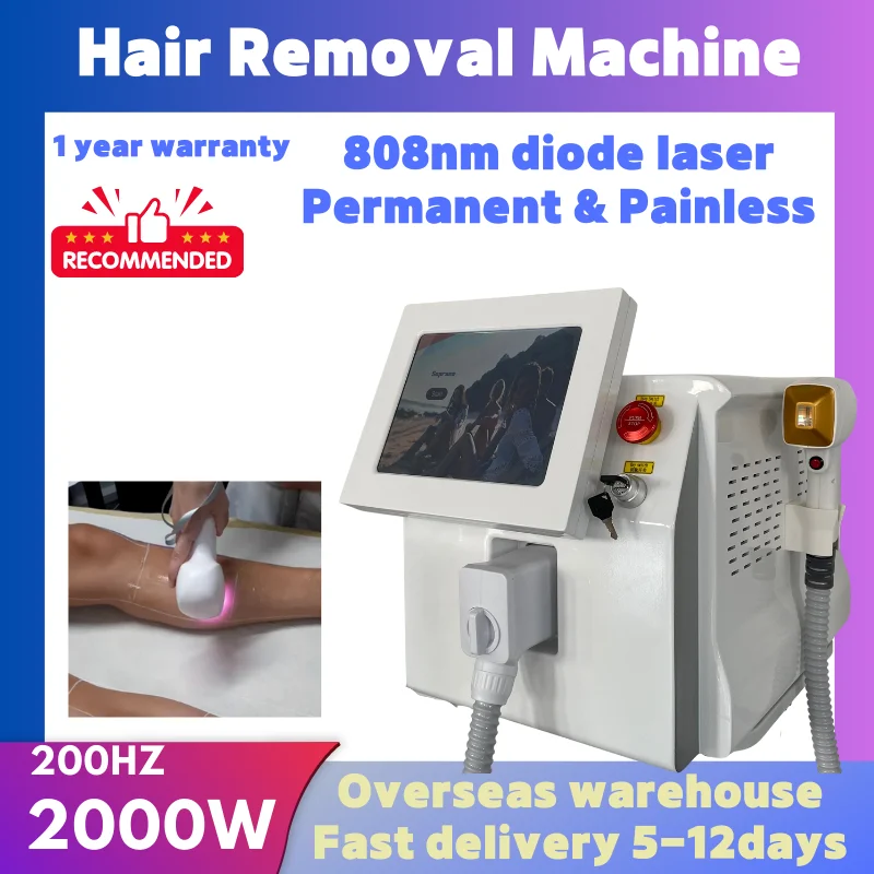 

Diode Laser 808nm Painless Hair Removal Machine Skin Rejuvenation for Commercial