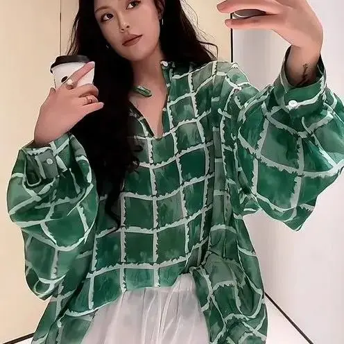 Блузка Женская Осенняя с V-образным вырезом и длинным рукавом