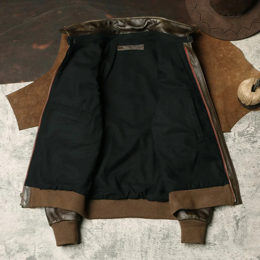 SHop Best.Мужская качественная армейская куртка формата А2 из воловьей кожи с