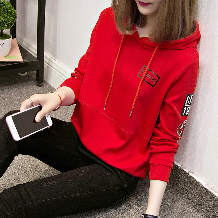 

2022 Spring and Autumn Fashion Brand Ladies Hoodie Ladies Casual Hoodie Sweater All-match Print Hoodie Sweater Pullover A239