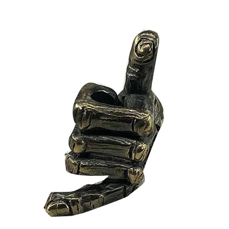 

Brass Knife Pendant 666 Hip Hop International Gesture DIY Umbrella Rope Pendant EDC Outdoor Tool Accessories