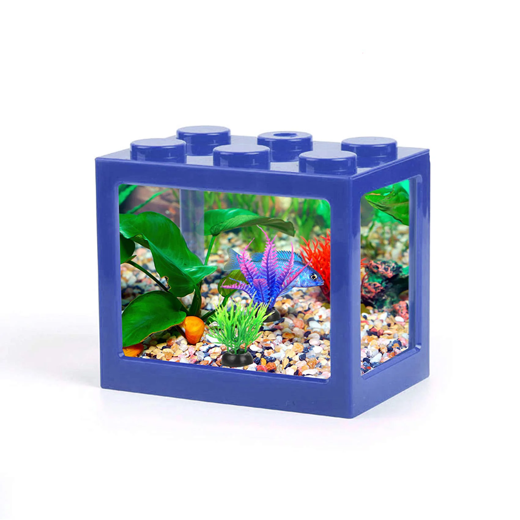 

Mini Betta Fish Tank Aquarium Turtle Tank for Reptile Jellyfish Goldfish Shrimp Moss Balls Insects Crab Supplies