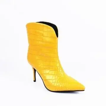 Dipsloot/Новые женские модные желтые белые черные короткие ботинки с крокодиловым