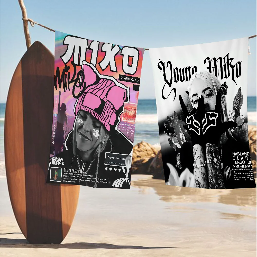 Пляжное полотенце с героями мультфильмов Singer Young Miko милое кавайное декоративное