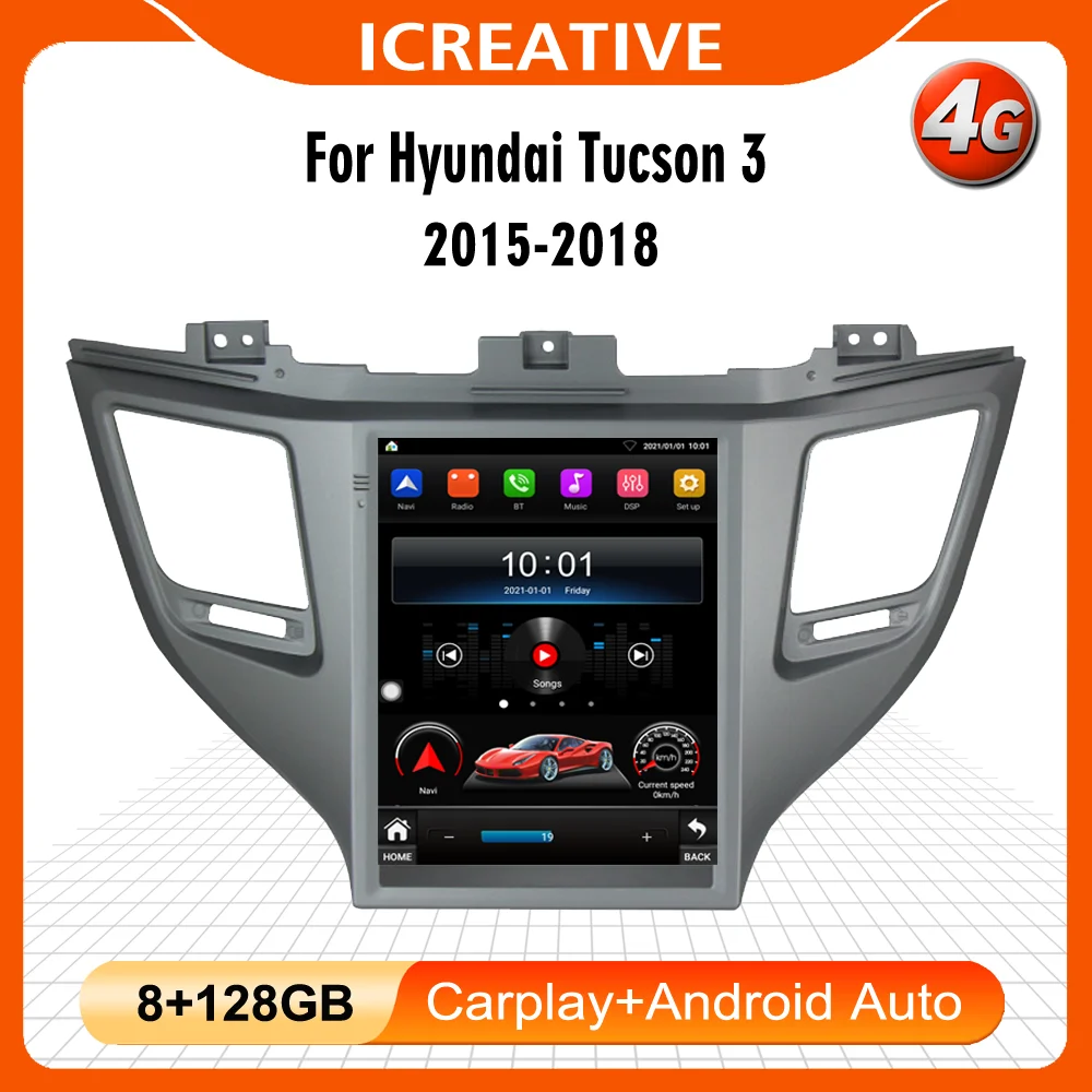 

Multimedia Player For Hyundai Tucson 3 2015-2018 Android 4G Carplay 2 Din Tesla Car Radio GPS Navigation Stereo BT