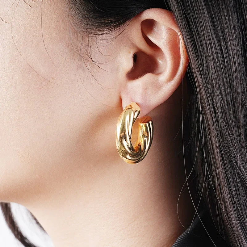 Модные серьги ручной работы из титановой стали в стиле INS от производителя прямые