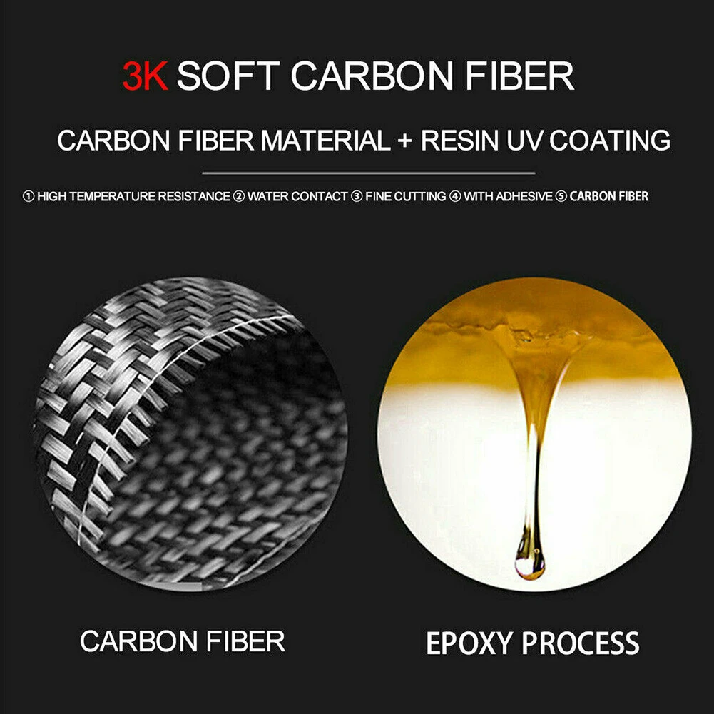 

Brand New Panel Trim Cover Car Black Carbon Fiber Easy Installed Interior Trim No Modification Needed Panel Trim