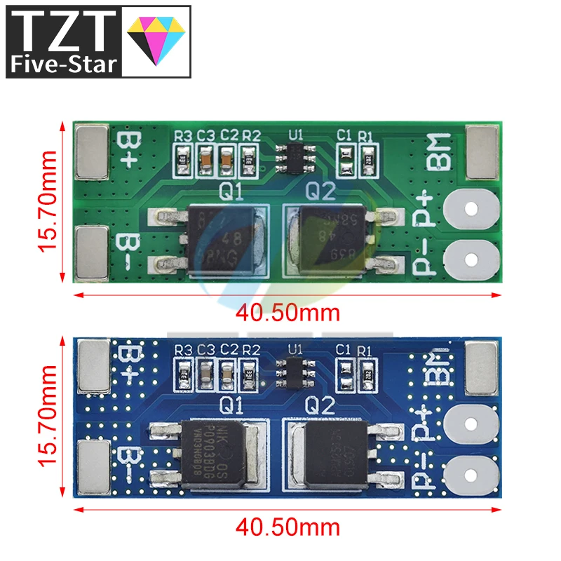 Фото TZT BMS 2S 3,2 В 3,7 В 8A LiFePO4/плата защиты от заряда литиевой батареи 15 А пиковый ток 6,4 В 7,2 В 18650 32650 аккумуляторные блоки №2