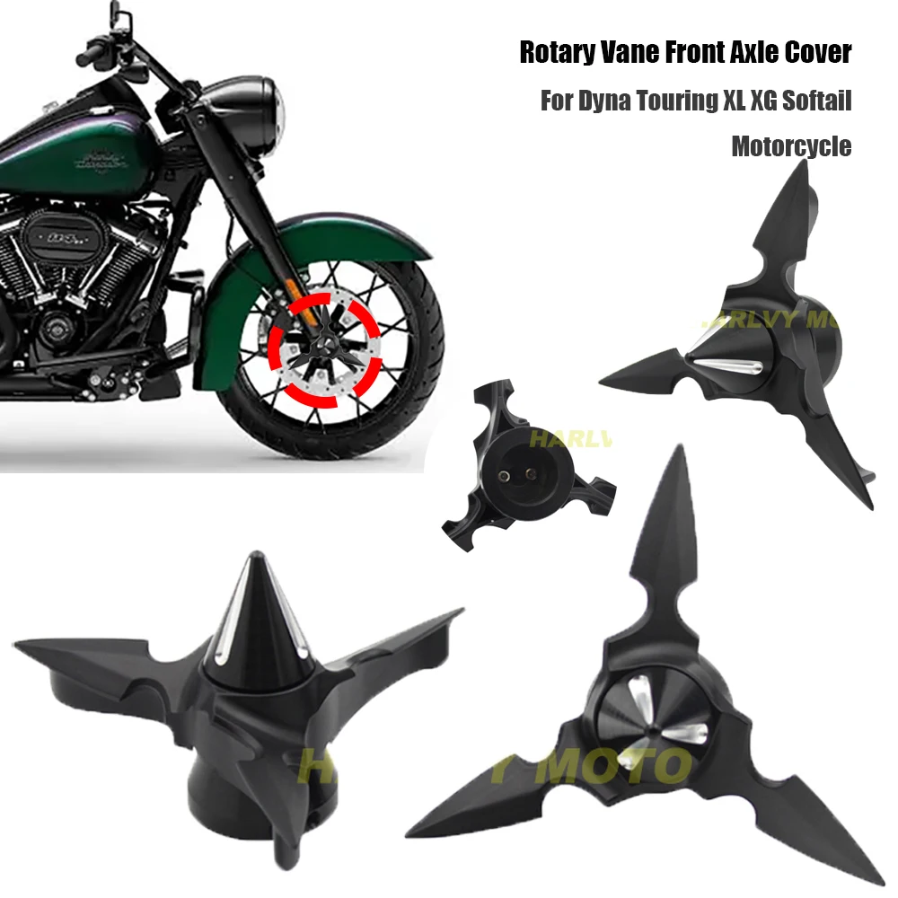 

Черная крученая лезвия передняя ось крышка гайки Крышка для мотоцикла Dyna Touring XL XG Softail