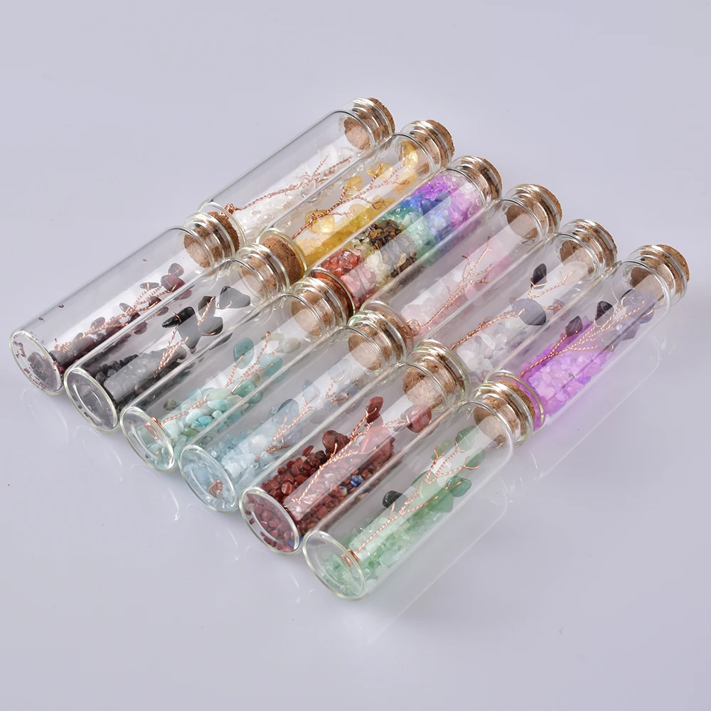 Стеклянная бутылка для желаний из натурального хрусталя лечебный камень