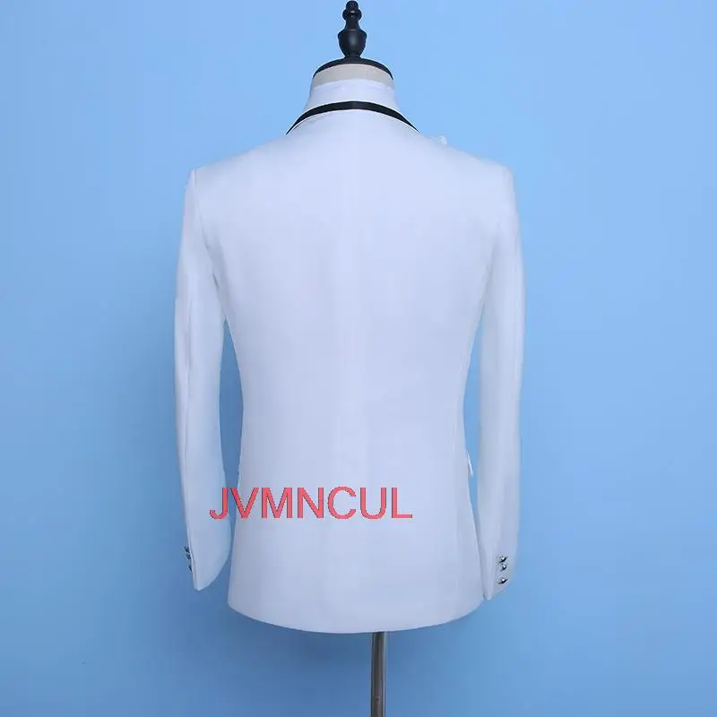 Мужские костюмы бойфренда с двойным рядом пуговиц 2 предмета облегающие смокинги