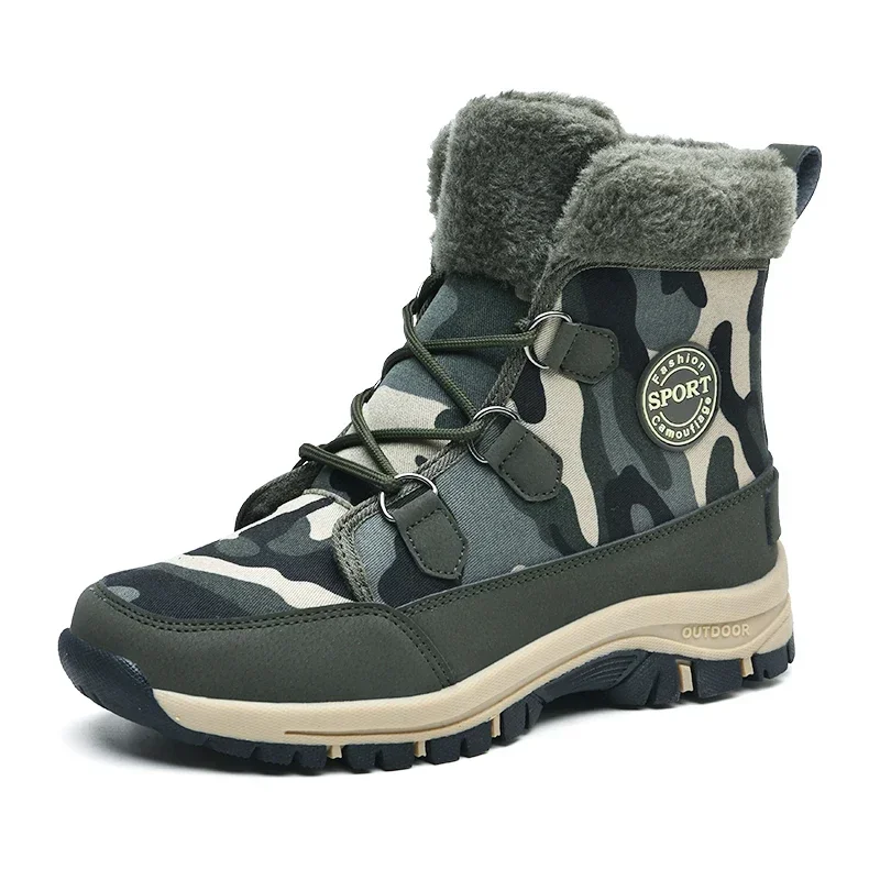 

Winter Camouflage Boots Women Super Warm Plus Size 36-42 Mid-Calf Snow Ankle Boots Warm Plush Platform Shoes Zapatos Para Mujer