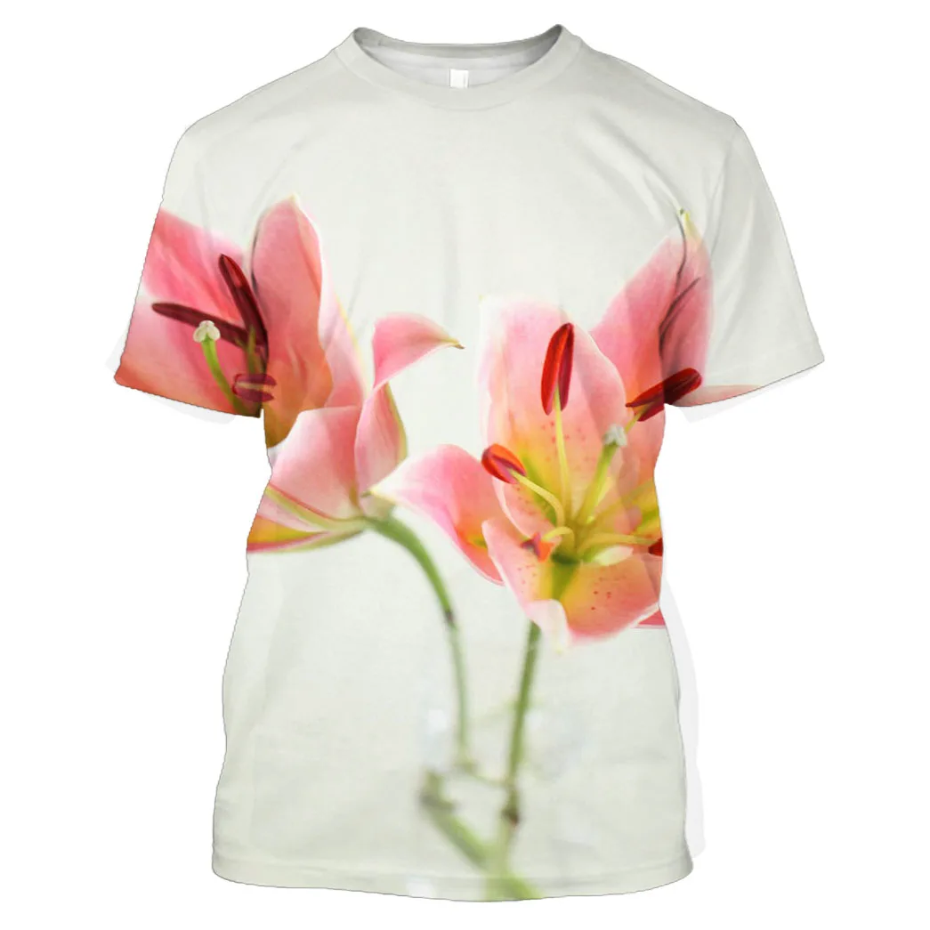 

Модные футболки с 3D принтом, розовая романтичная удобная повседневная мужская футболка с круглым вырезом и коротким рукавом