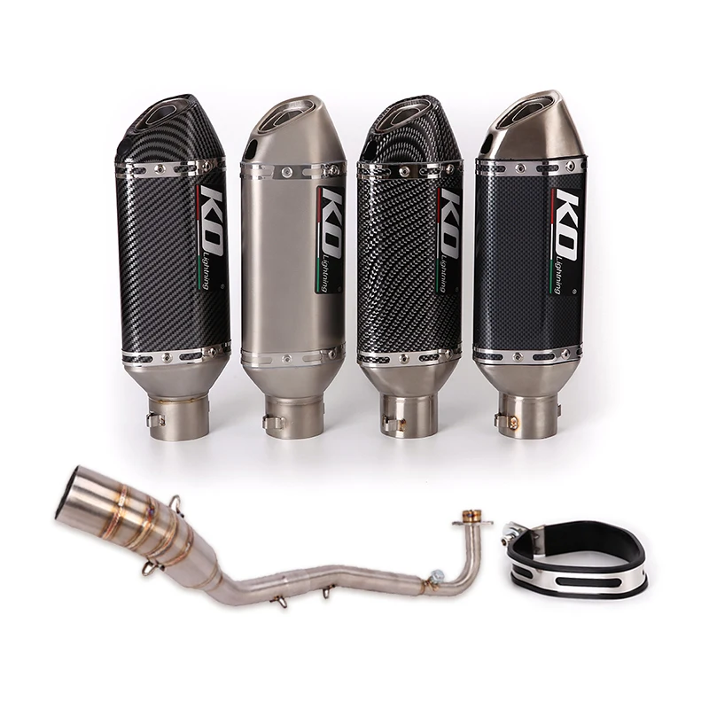 

For Kawasaki Z125 Z125 Pro Until 2018 Slip On Motorcycle Exhaust System Header Link Tube 51mm Mufflers Tip Silencer DB Killer