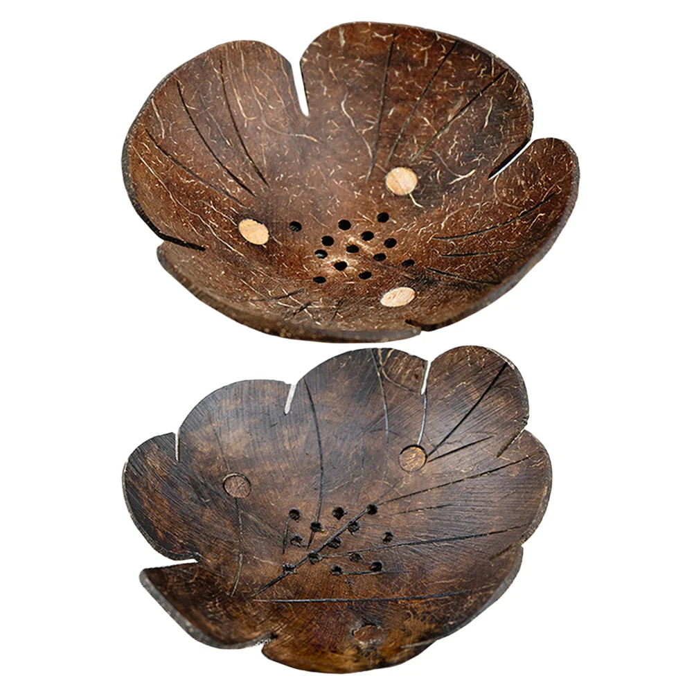 

Coconut Shell Storage Bowl Candy Holder Porch Key Home Ornament Plate Soap Drain